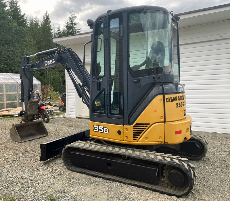 mini excavator in Port Hardy, Dylan Shaw Excavating